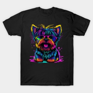 Synthwave Yorkie T-Shirt